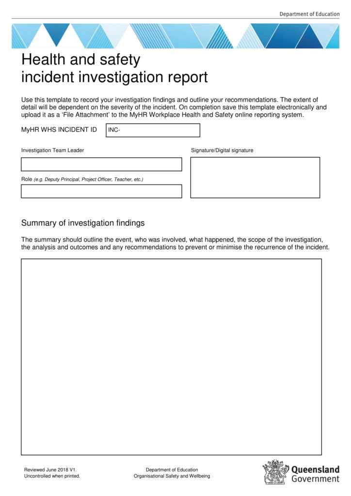 Workplace Investigation Report Examples Pdf Examples For Incident Report Form Template