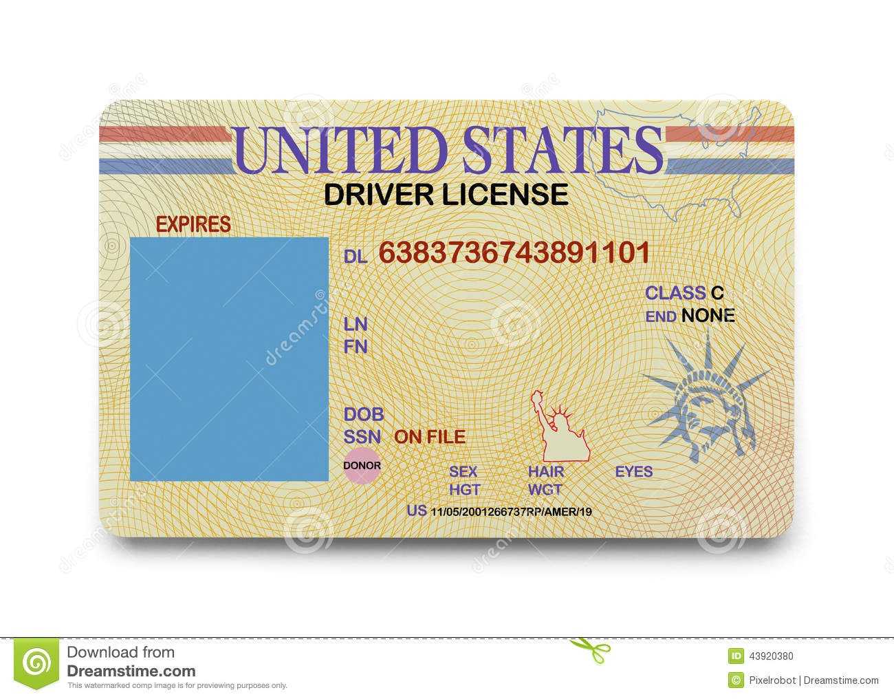 0C39C0 California Driver License Template | Wiring Library For Blank Drivers License Template