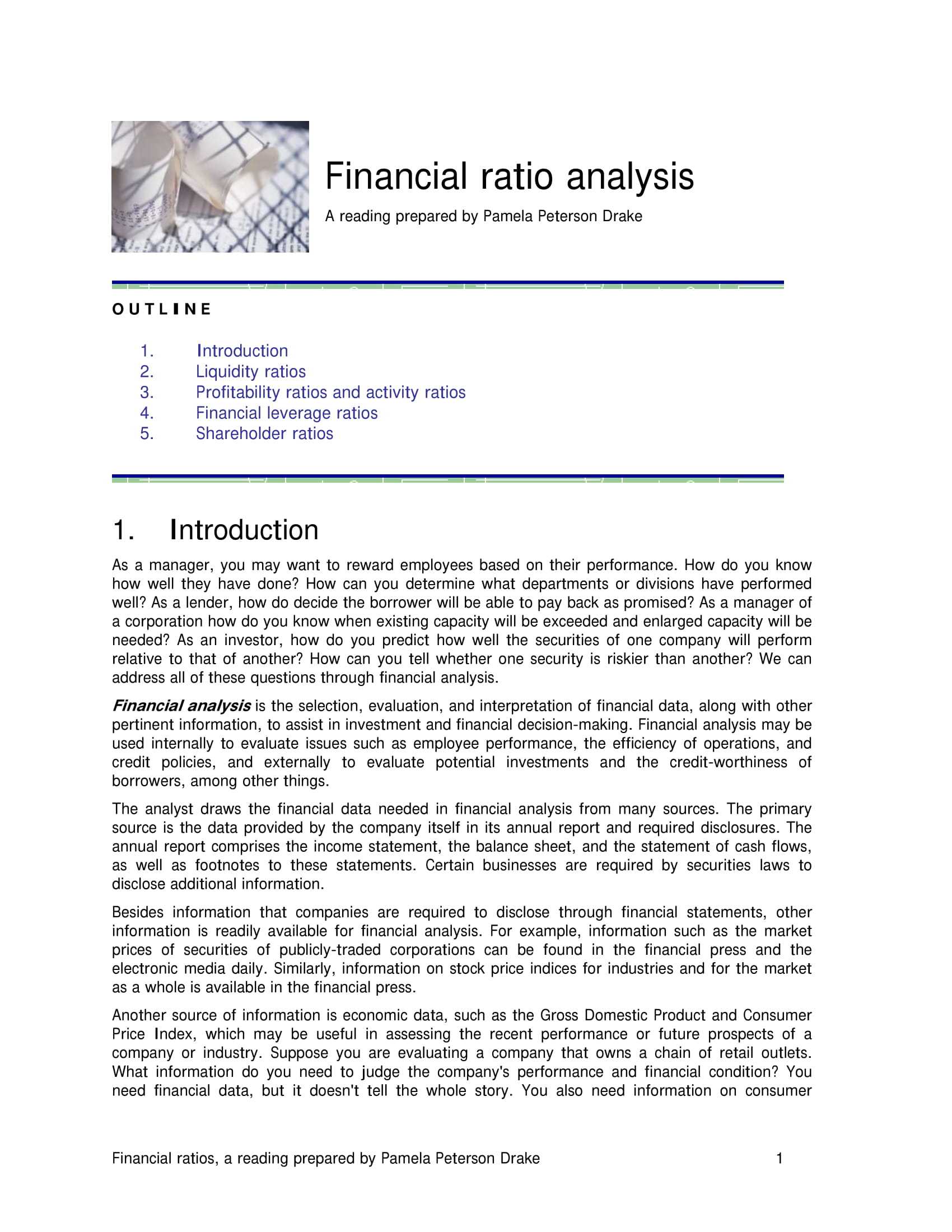 10+ Business Financial Analysis Examples - Pdf | Examples Within Credit Analysis Report Template