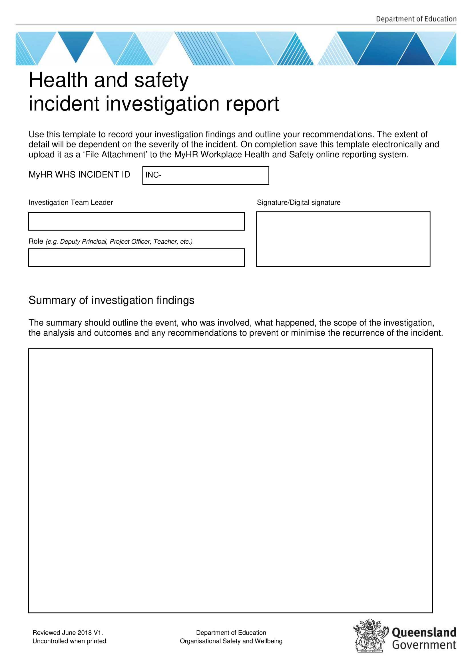 10+ Workplace Investigation Report Examples – Pdf | Examples For Incident Report Form Template Qld