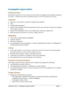 10+ Workplace Investigation Report Examples - Pdf | Examples for Sexual Harassment Investigation Report Template