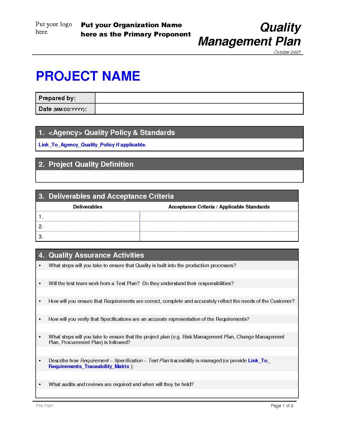 11+ Data Management Plan Examples – Pdf | Examples With Regard To Data Quality Assessment Report Template