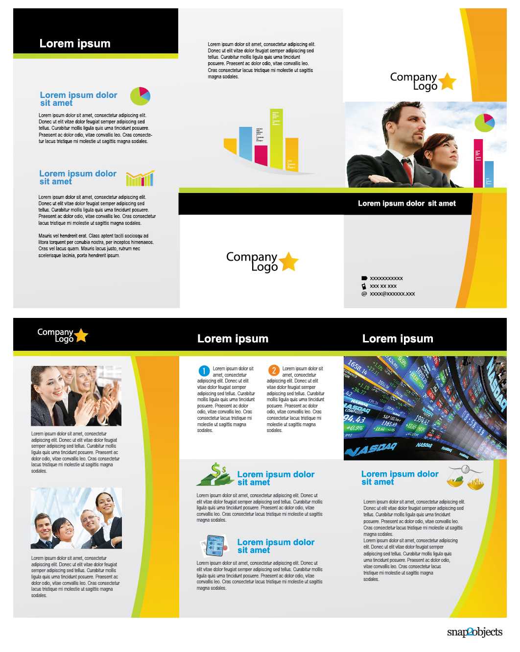 12 Free Vector Brochure Templates Images – Business Brochure For Free Business Flyer Templates For Microsoft Word