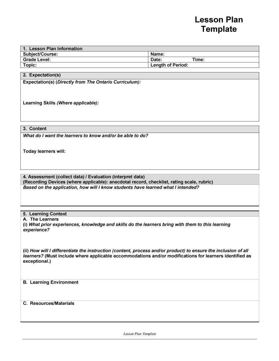 12 Unit Plan Template | Radaircars With Regard To Blank Unit Lesson Plan Template