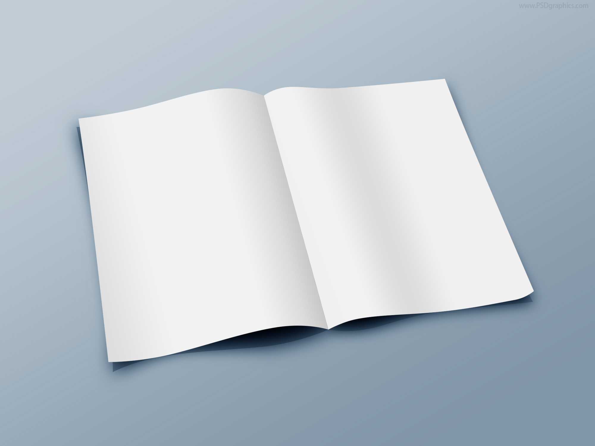 13D Open Blank Book Psd Template | Wiring Library Within Blank Magazine Template Psd