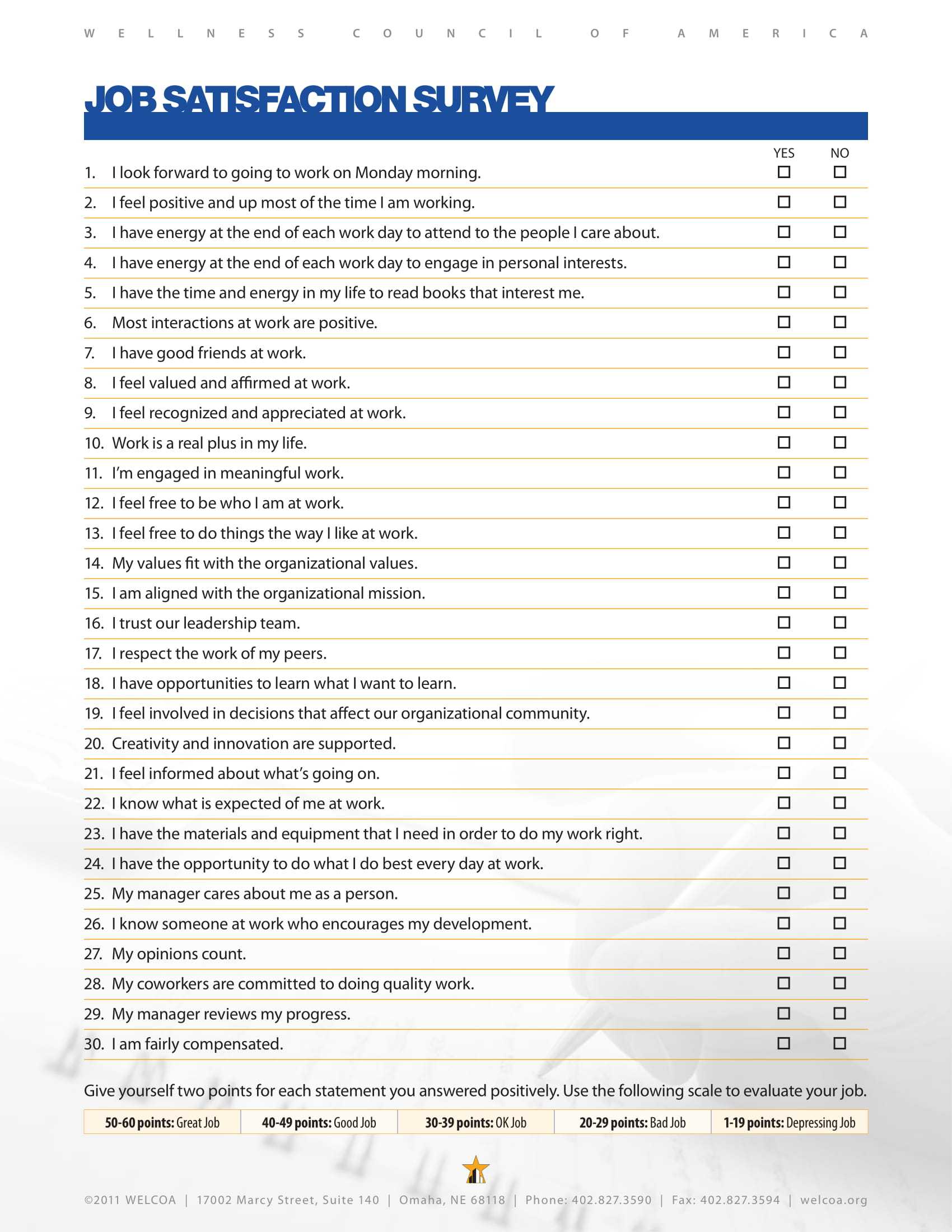 14+ Employee Satisfaction Survey Form Examples – Pdf, Doc With Regard To Employee Satisfaction Survey Template Word
