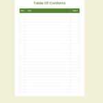 15 Best Table Of Content Templates For Your Documents inside Blank Table Of Contents Template