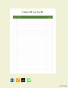 15 Best Table Of Content Templates For Your Documents inside Blank Table Of Contents Template