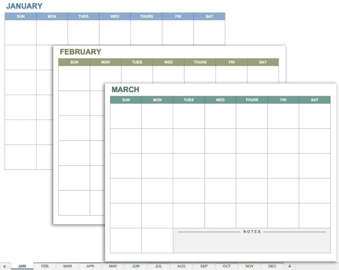 15 Free Monthly Calendar Templates | Smartsheet For Blank Activity Calendar Template