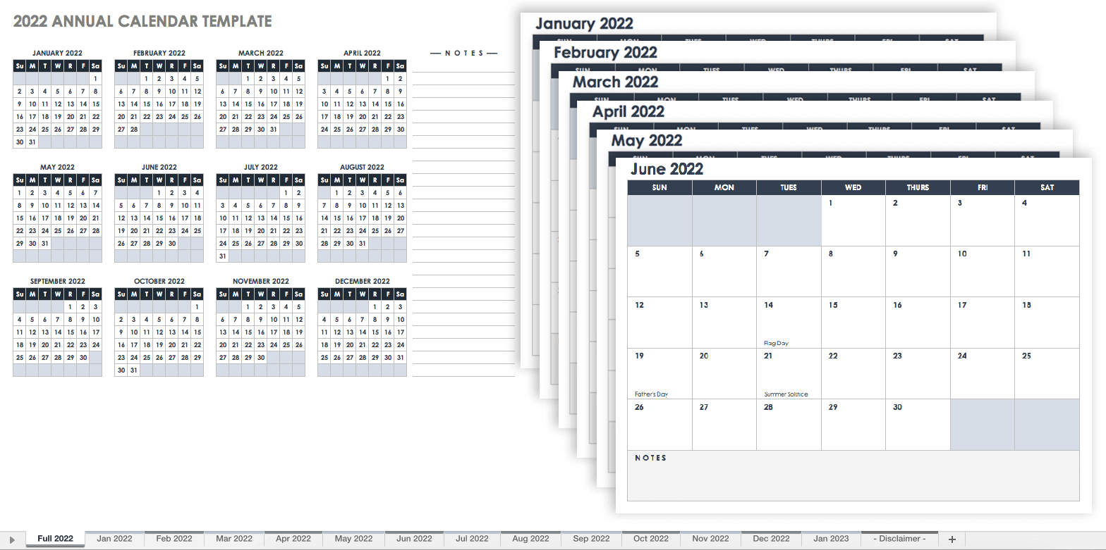 15 Free Monthly Calendar Templates | Smartsheet In Blank One Month Calendar Template