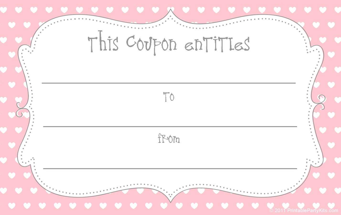 15 Sets Of Free Printable Love Coupons And Templates Within Coupon Book Template Word