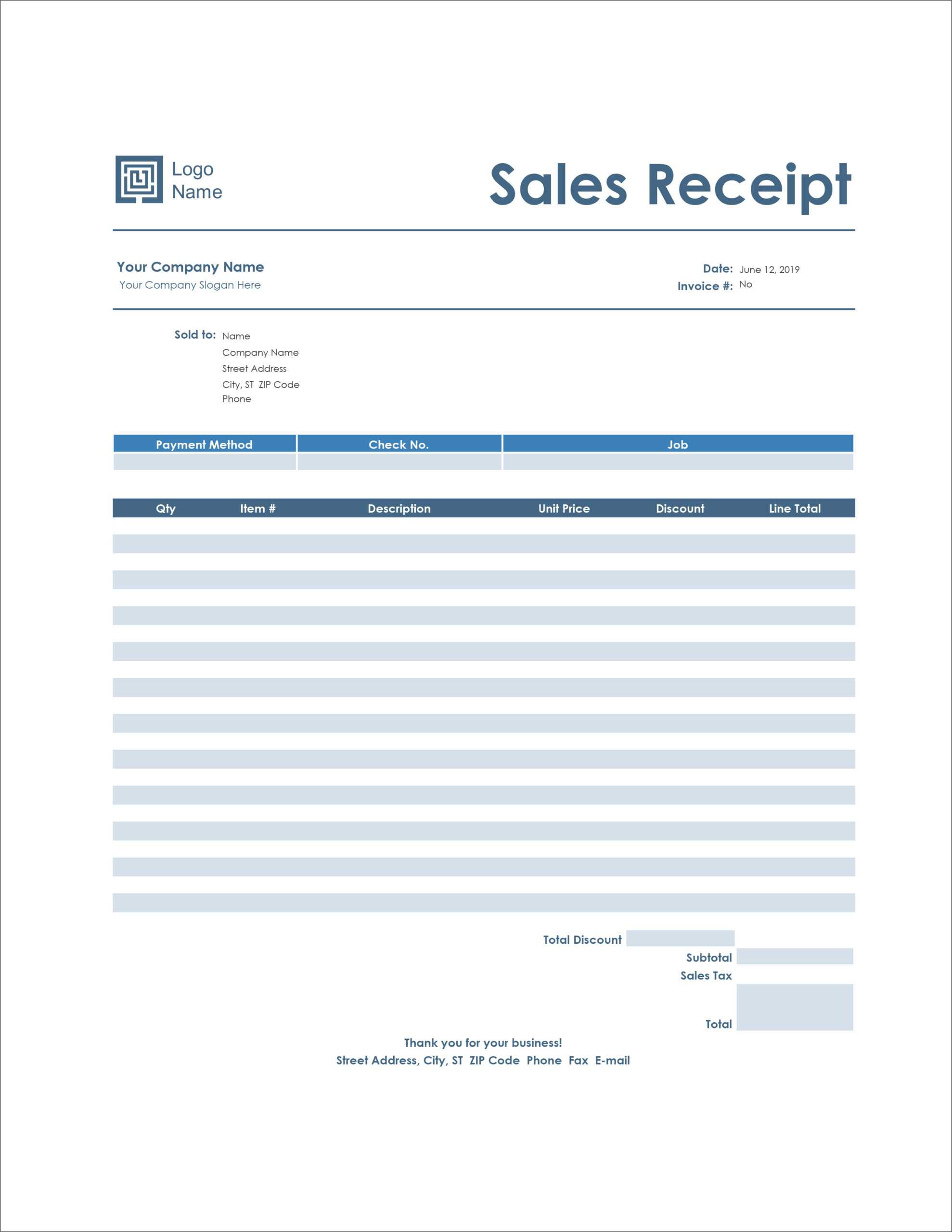 16 Free Receipt Templates – Download For Microsoft Word Within Microsoft Office Word Invoice Template