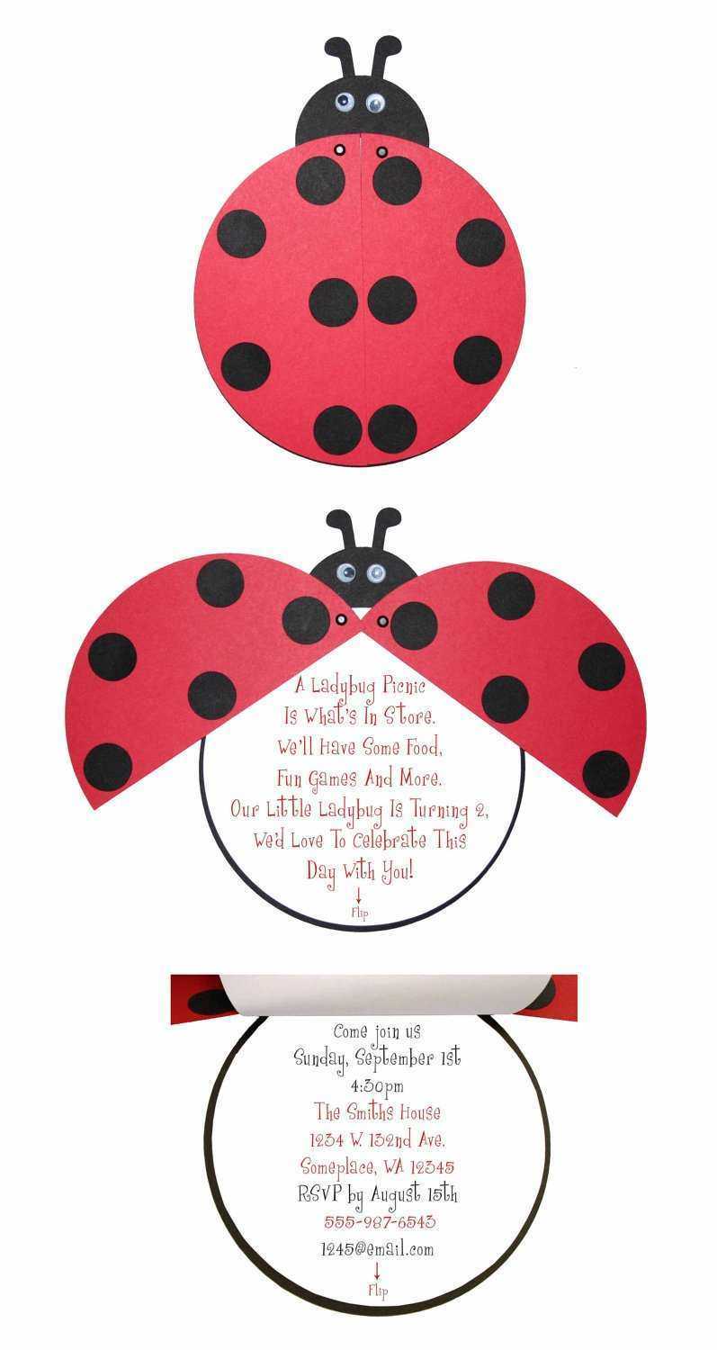18 Printable Blank Ladybug Invitation Template Now With With Blank Ladybug Template