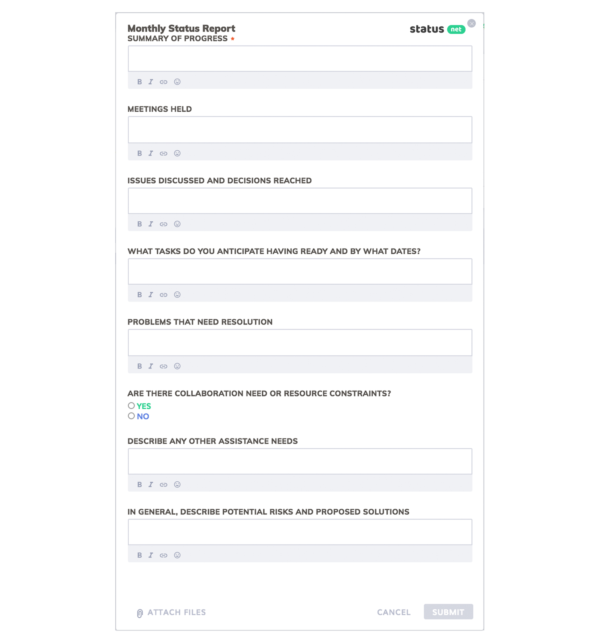 2 Incredible Project Progress Report Templates | Free Download Regarding Monthly Status Report Template Project Management