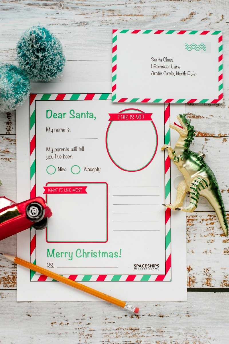 20 Free Printable Letters To Santa Templates – Spaceships For Blank Letter Writing Template For Kids