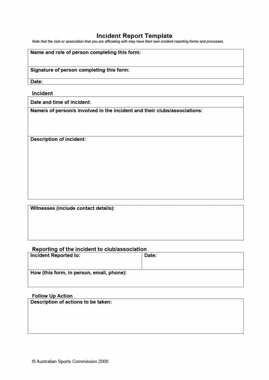 20+ Police Report Template & Examples [Fake / Real] ᐅ For Generic Incident Report Template