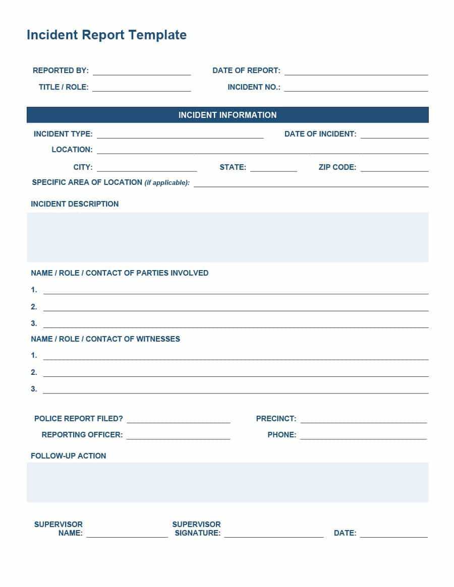 20+ Police Report Template & Examples [Fake / Real] ᐅ With Regard To Police Incident Report Template