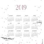 2019 Calendar Pertaining To Month At A Glance Blank Calendar Template