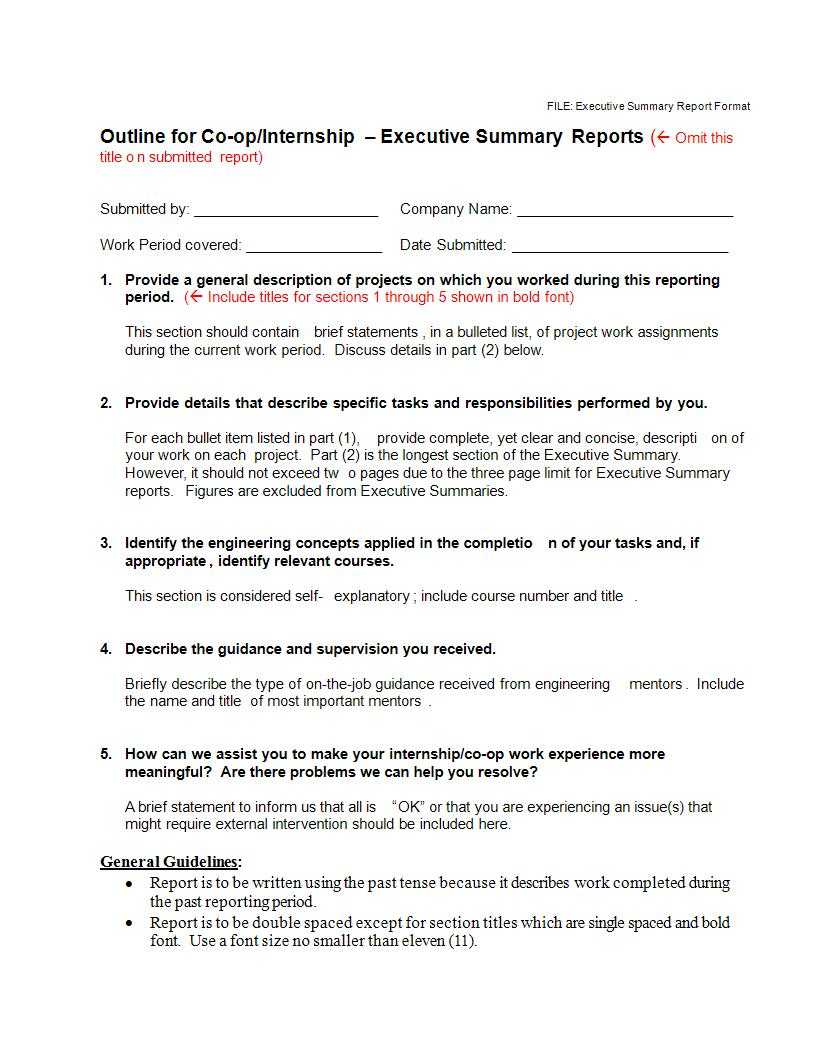 22+ Executive Summary Samples – Pdf, Doc | Examples For Executive Summary Report Template