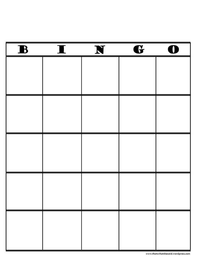 25 Amusing Blank Bingo Cards For All | Kittybabylove Regarding Blank Bingo Template Pdf