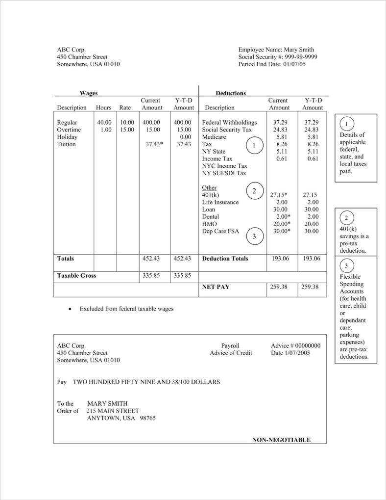 27+ Free Pay Stub Templates – Pdf, Doc, Xls Format Download Inside Pay Stub Template Word Document