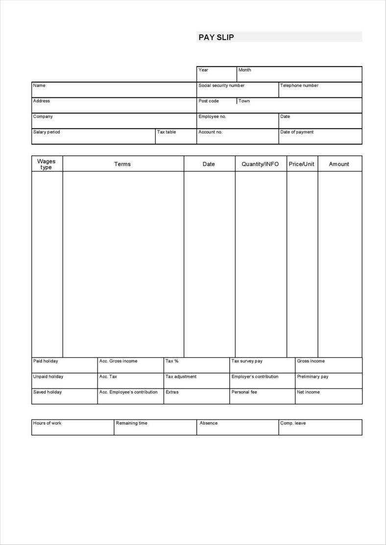27+ Free Pay Stub Templates – Pdf, Doc, Xls Format Download Pertaining To Blank Pay Stubs Template