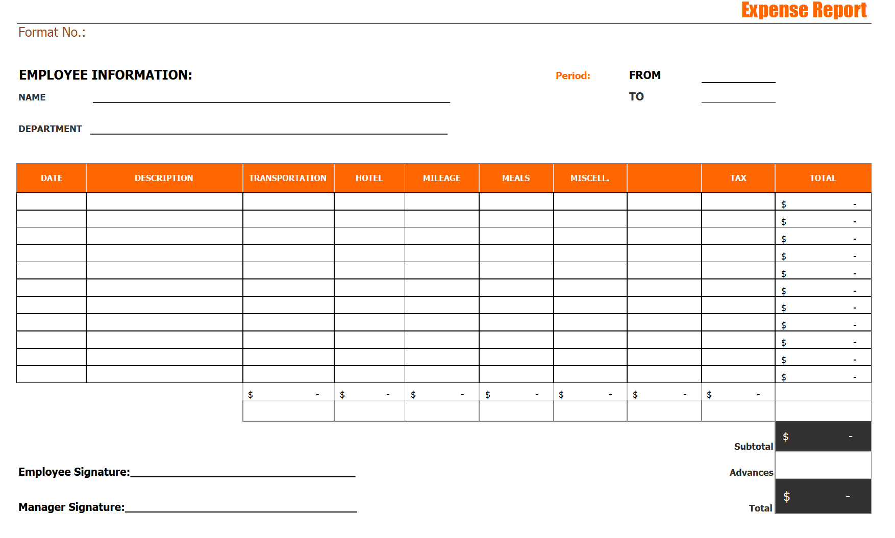 28+ Expense Report Templates - Word Excel Formats With Regard To Daily Expense Report Template