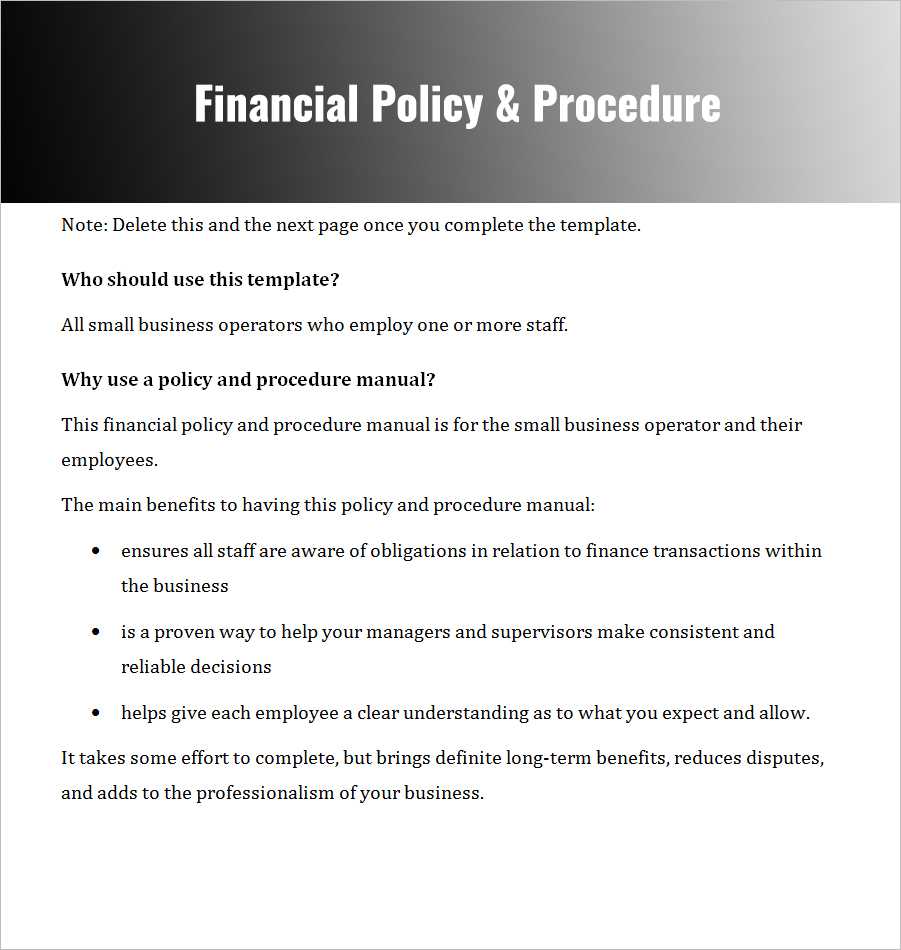 28+ Policy And Procedure Templates Free Word, Pdf Download Regarding Procedure Manual Template Word Free
