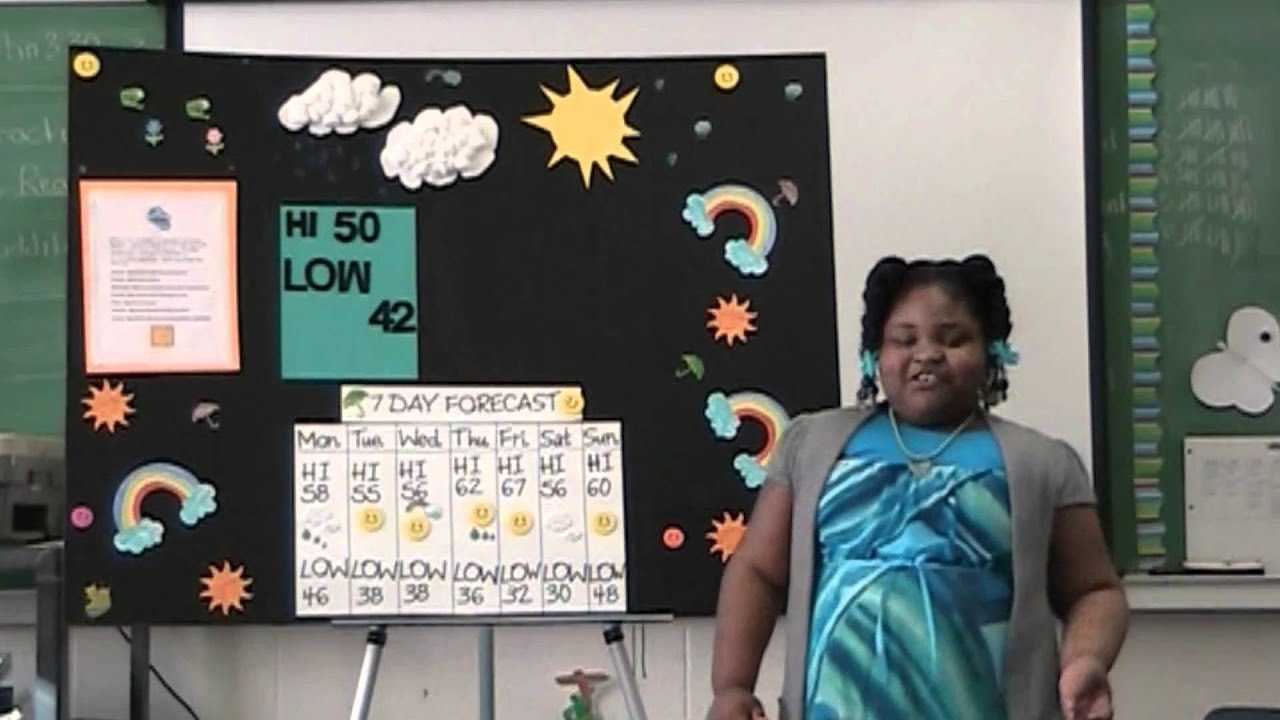 2Nd Grade Weather Reports.wmv With Regard To Kids Weather Report Template