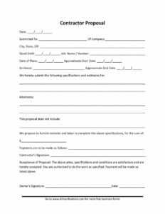 31 Construction Proposal Template &amp; Construction Bid Forms throughout Free Construction Proposal Template Word