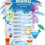 32+ Bar Menu Designs | Free & Premium Templates Throughout Cocktail Menu Template Word Free