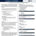 39 Effective Capability Statement Templates (+ Examples) ᐅ for Capability Statement Template Word