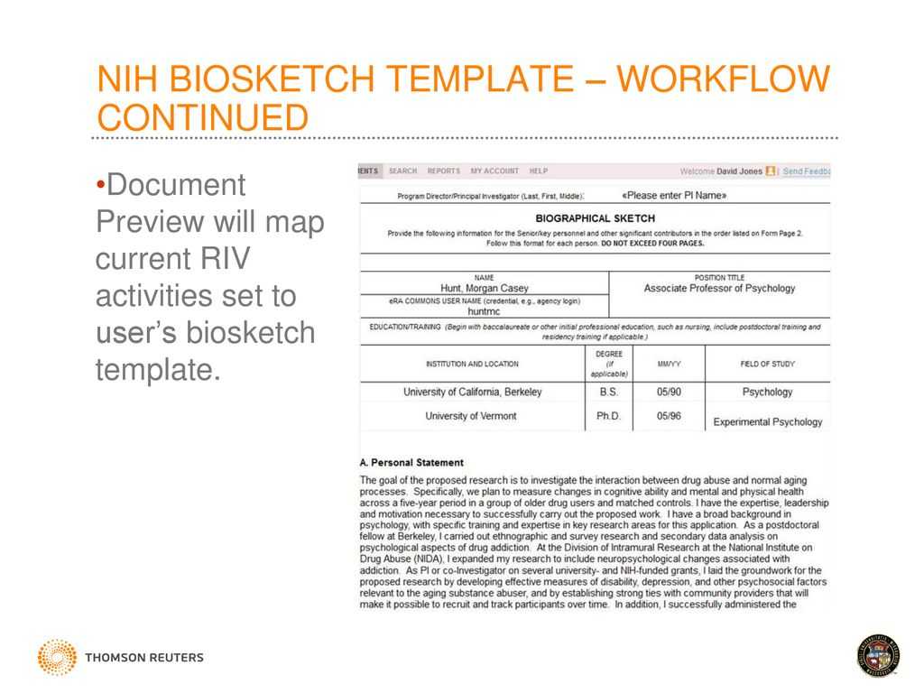 396B Biosketch Nih Template | Wiring Resources Intended For Nih Biosketch Template Word