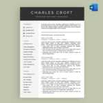 4 Page Resume / Cv Template Package For Microsoft™ Word – The 'charlie' For How To Get A Resume Template On Word
