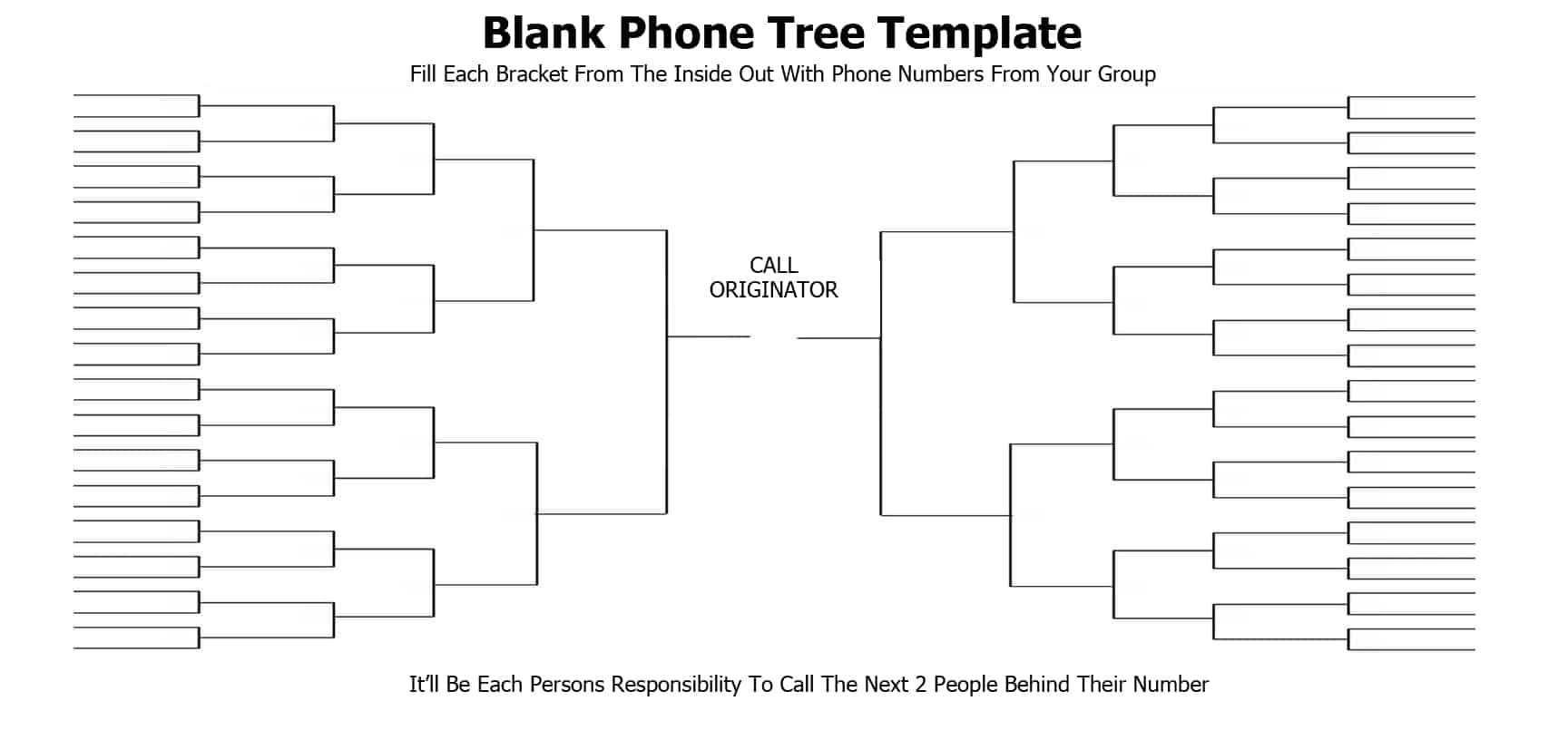 4 Phone Tree Templates – Word Excel Formats With Calling Tree Template Word