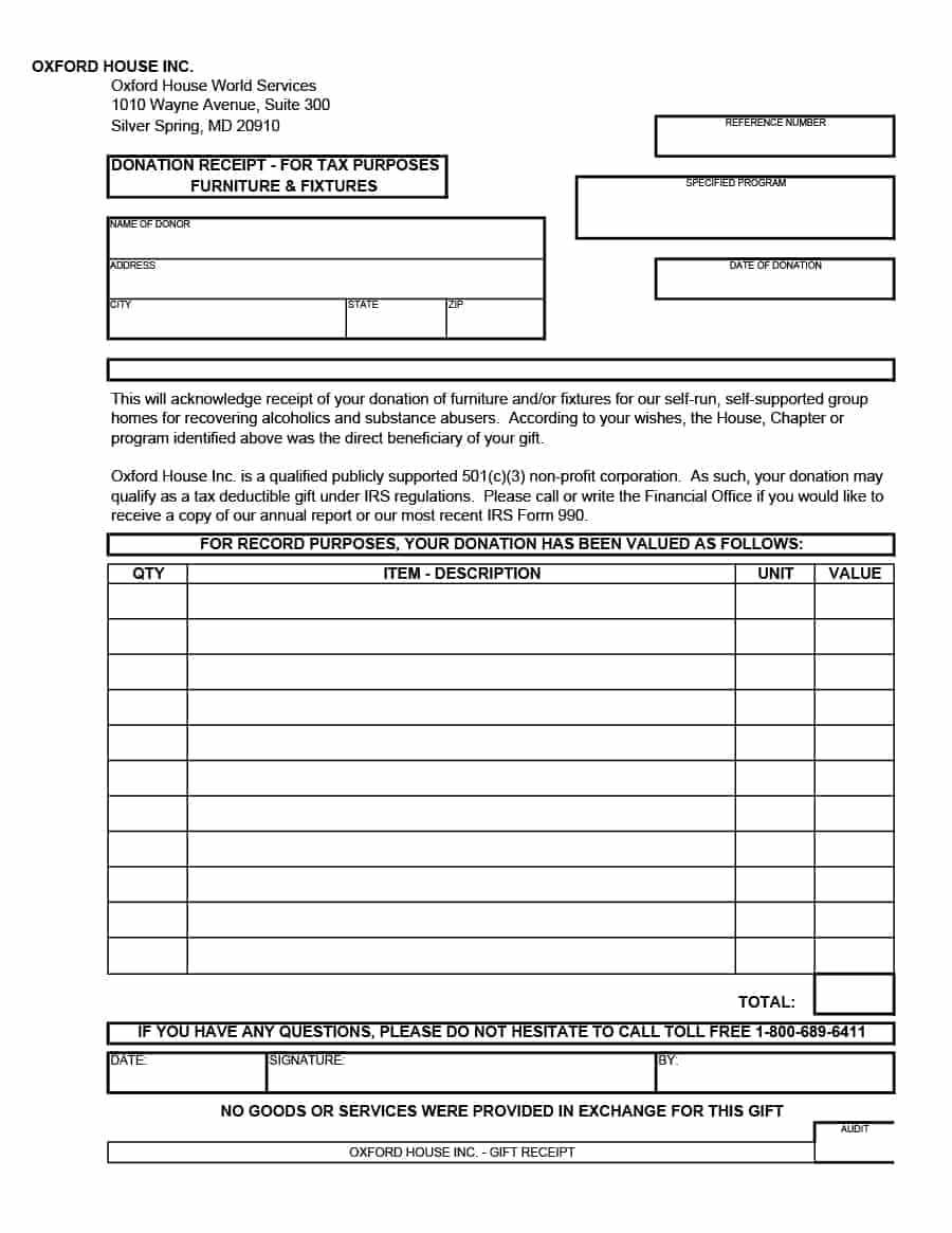 40 Donation Receipt Templates & Letters [Goodwill, Non Profit] For Donation Report Template