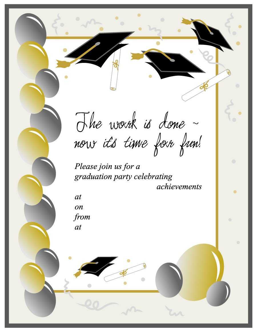 Graduation Party Invitation Templates Free Word Best Professional