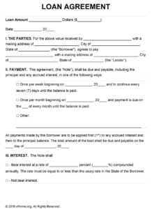 40+ Free Loan Agreement Templates [Word &amp; Pdf] ᐅ Templatelab regarding Blank Loan Agreement Template