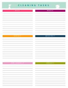 40 Printable House Cleaning Checklist Templates ᐅ Templatelab with regard to Blank Cleaning Schedule Template