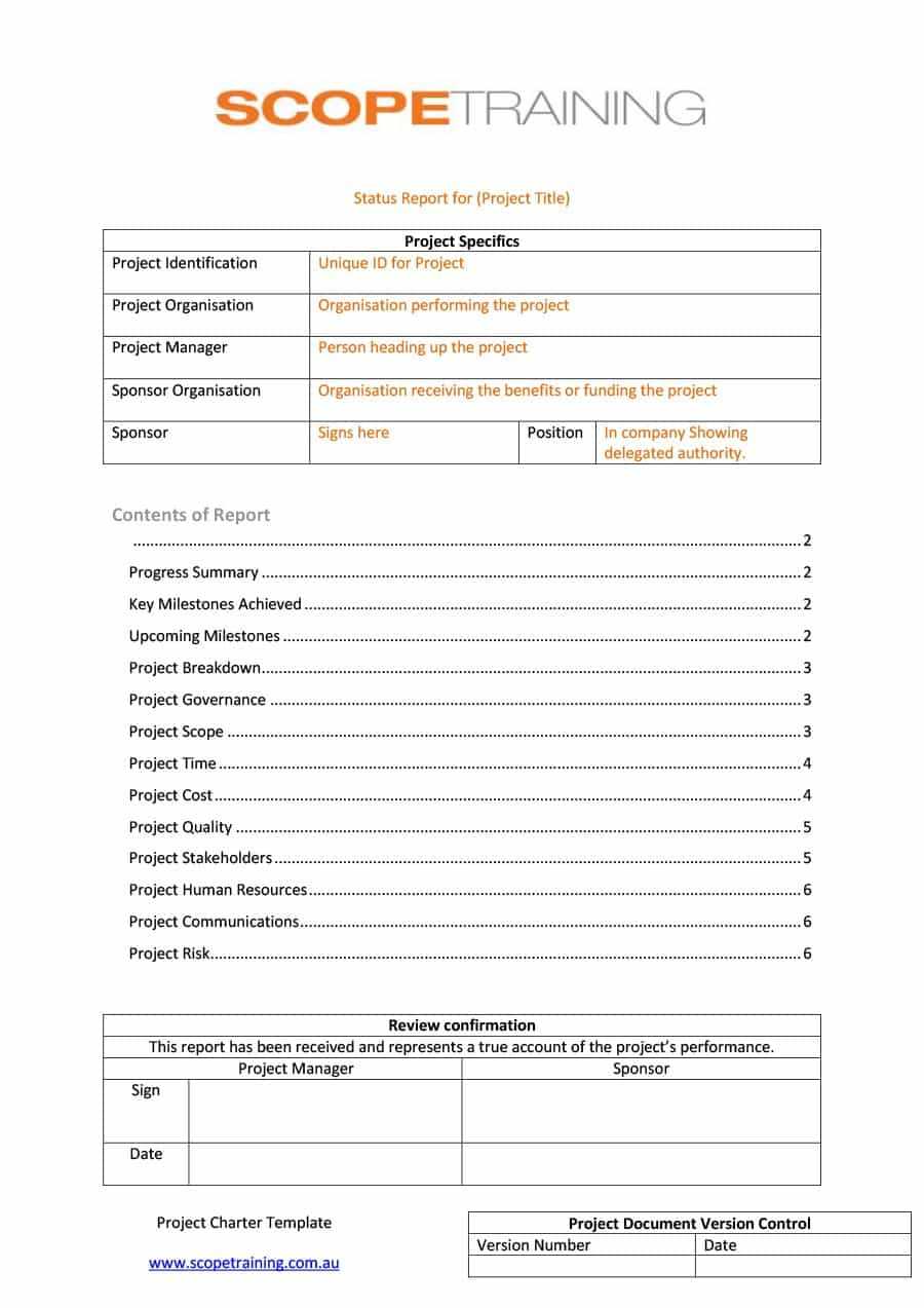 40+ Project Status Report Templates [Word, Excel, Ppt] ᐅ For Activity Report Template Word