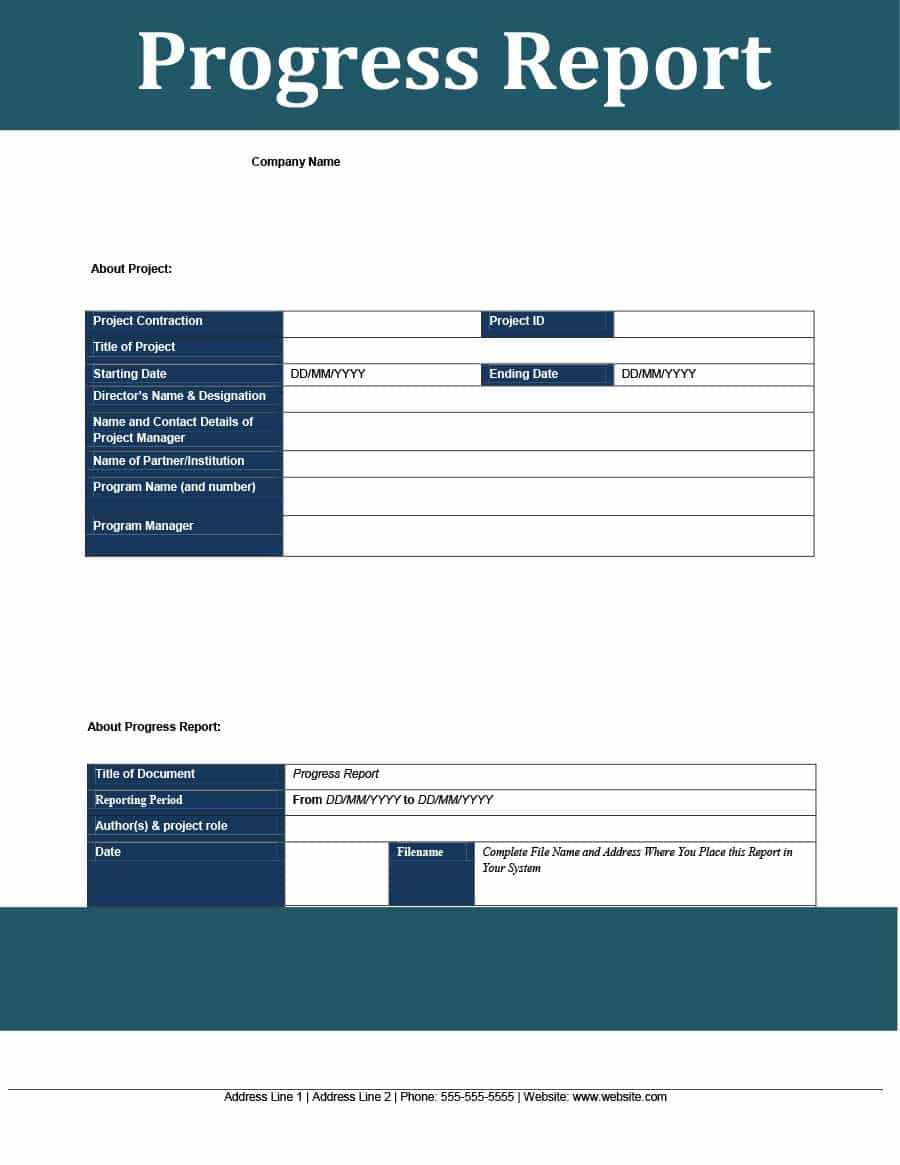 40+ Project Status Report Templates [Word, Excel, Ppt] ᐅ For Site Progress Report Template