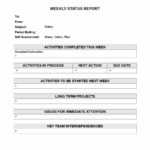 40+ Project Status Report Templates [Word, Excel, Ppt] ᐅ With Regard To Activity Report Template Word