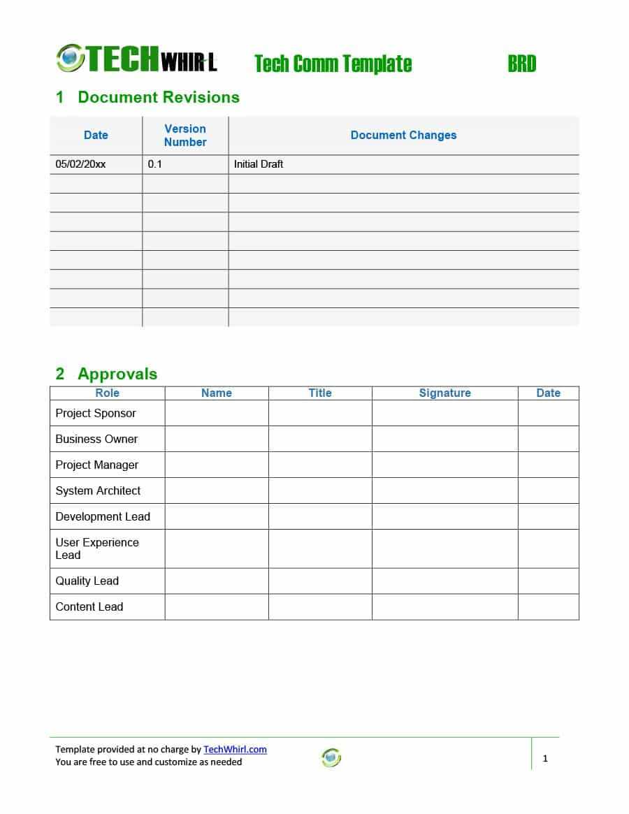 40+ Simple Business Requirements Document Templates ᐅ Pertaining To Report Requirements Document Template