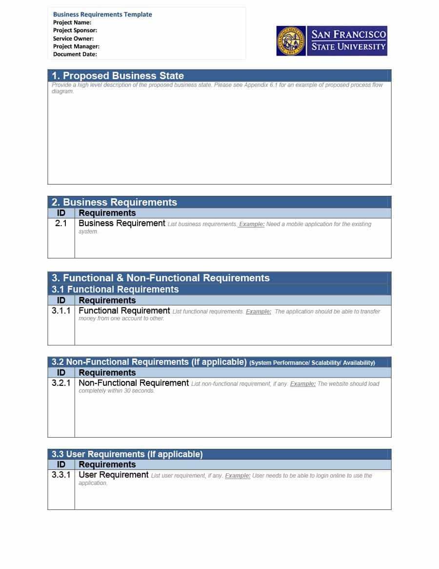 40+ Simple Business Requirements Document Templates ᐅ Within Report Requirements Template