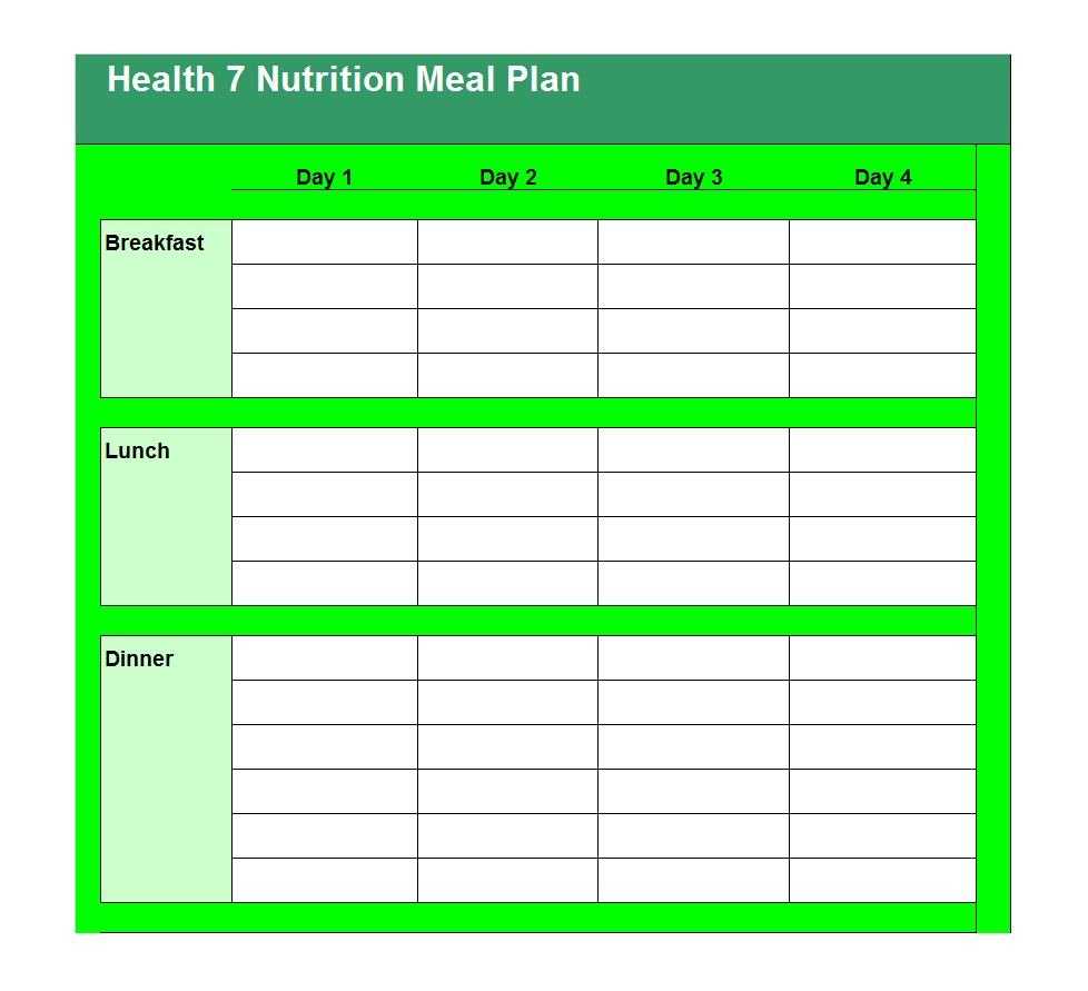 40+ Weekly Meal Planning Templates ᐅ Templatelab Intended For Menu Planning Template Word