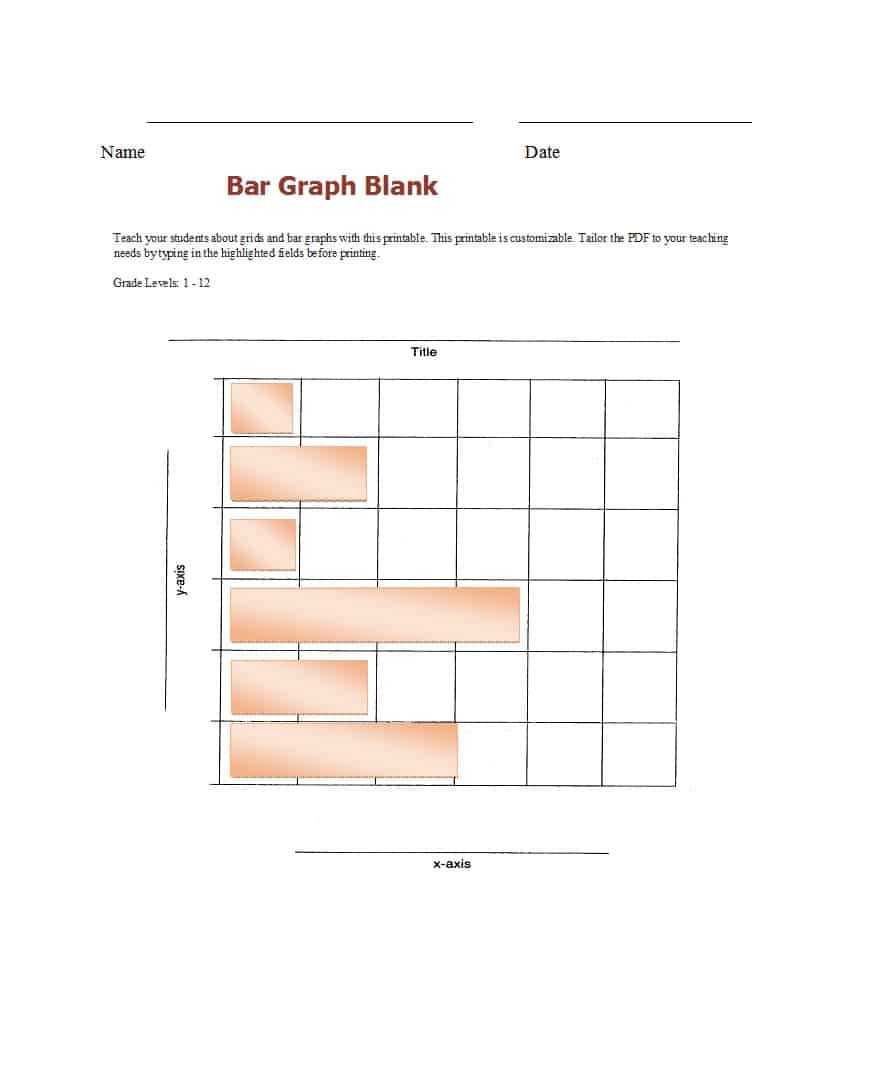 41 Blank Bar Graph Templates [Bar Graph Worksheets] ᐅ With Regard To Blank Picture Graph Template