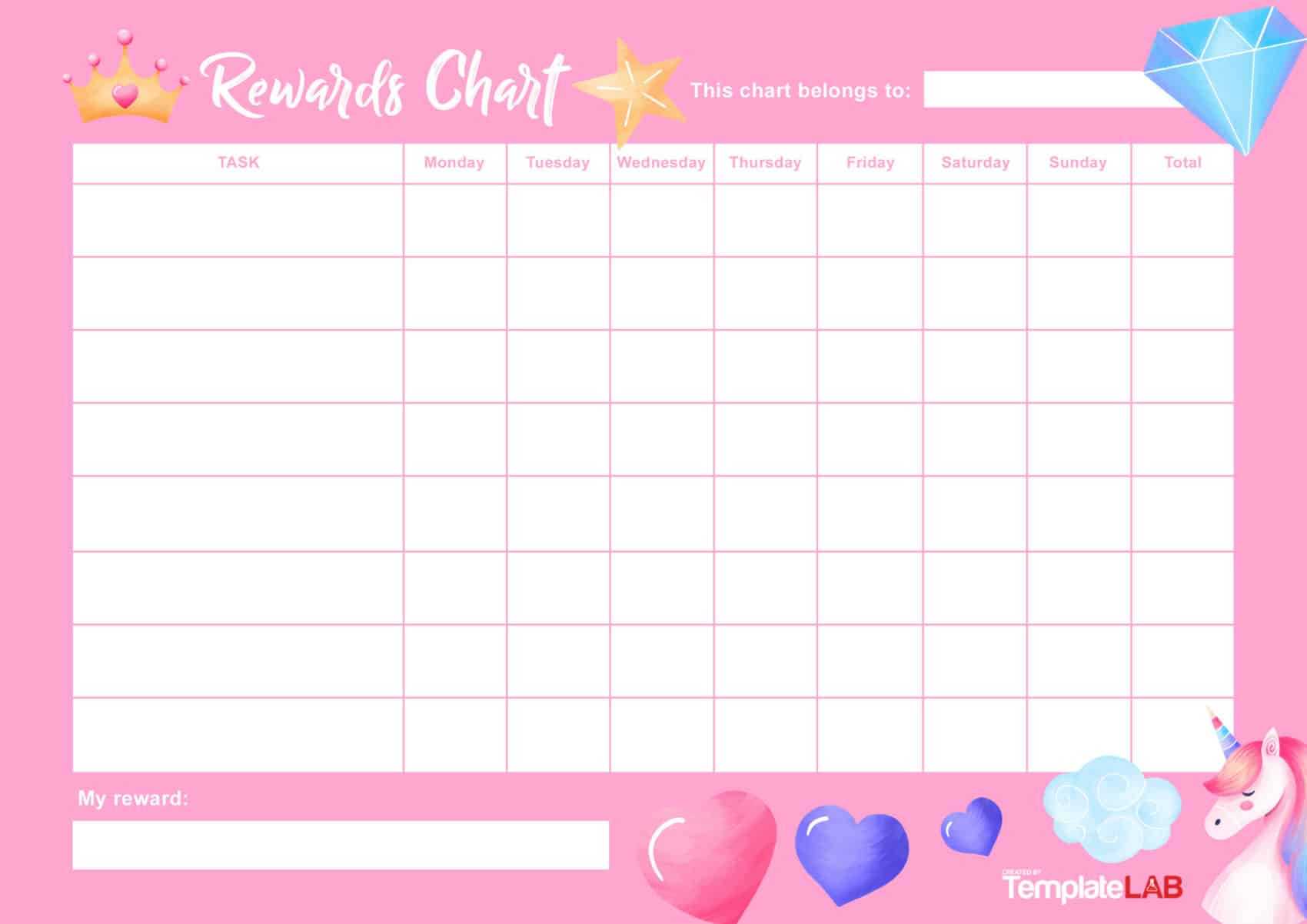 44 Printable Reward Charts For Kids (Pdf, Excel & Word) Inside Blank Reward Chart Template