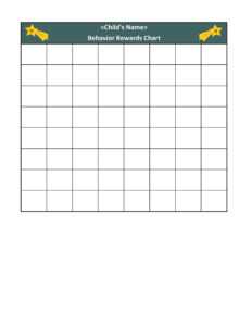 44 Printable Reward Charts For Kids (Pdf, Excel &amp; Word) with Blank Reward Chart Template