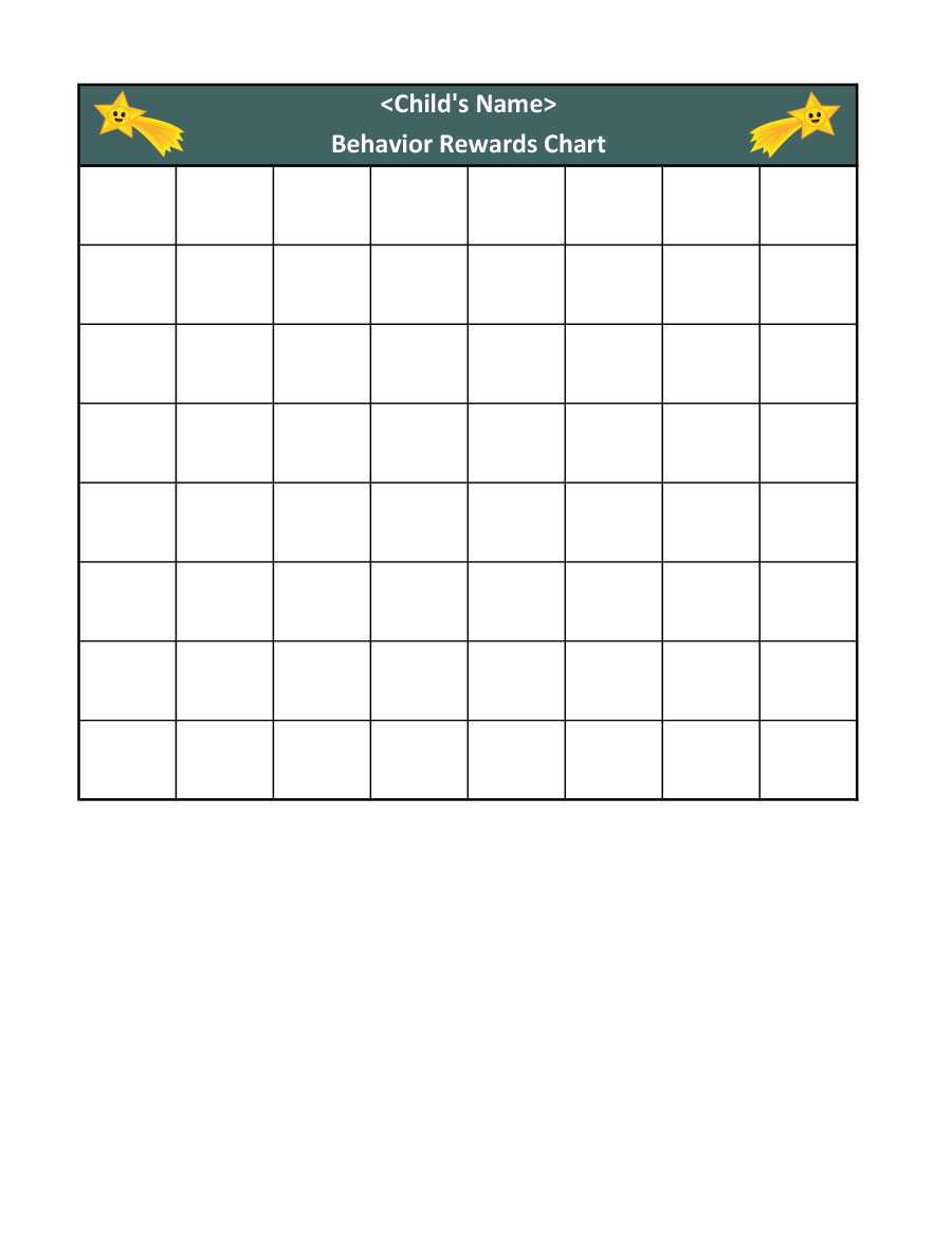 44 Printable Reward Charts For Kids (Pdf, Excel & Word) With Blank Reward Chart Template