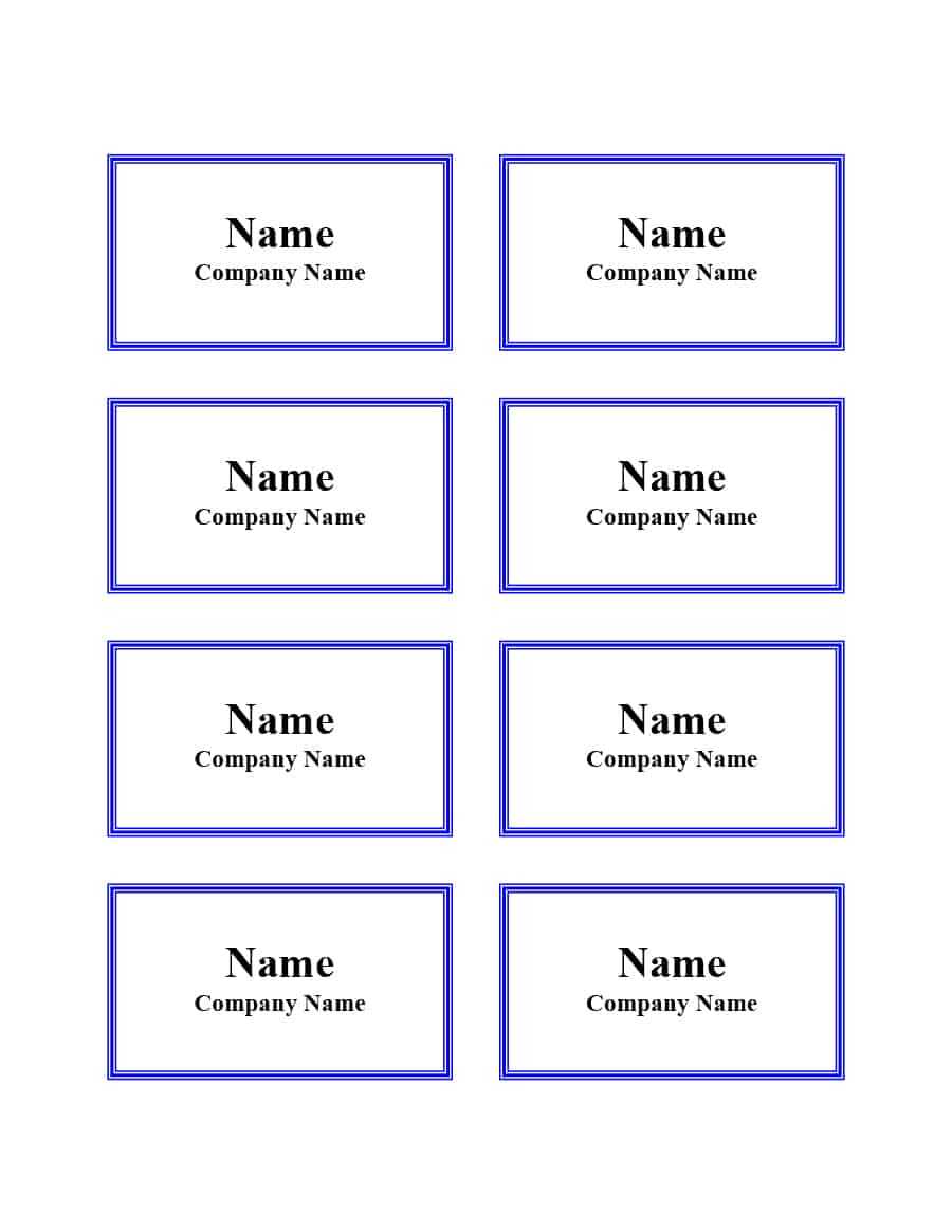 47 Free Name Tag + Badge Templates ᐅ Templatelab Inside Visitor Badge Template Word